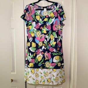 MSK Multicolor Fruit Print Dress